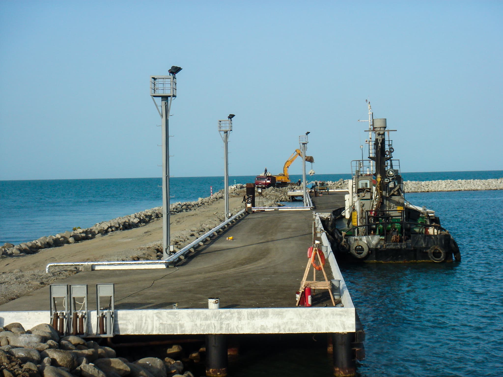 Astara maritime port engineering for coast guard vessels and motorboats of State Frontier Guard Troops of Azerbaijan Republic
