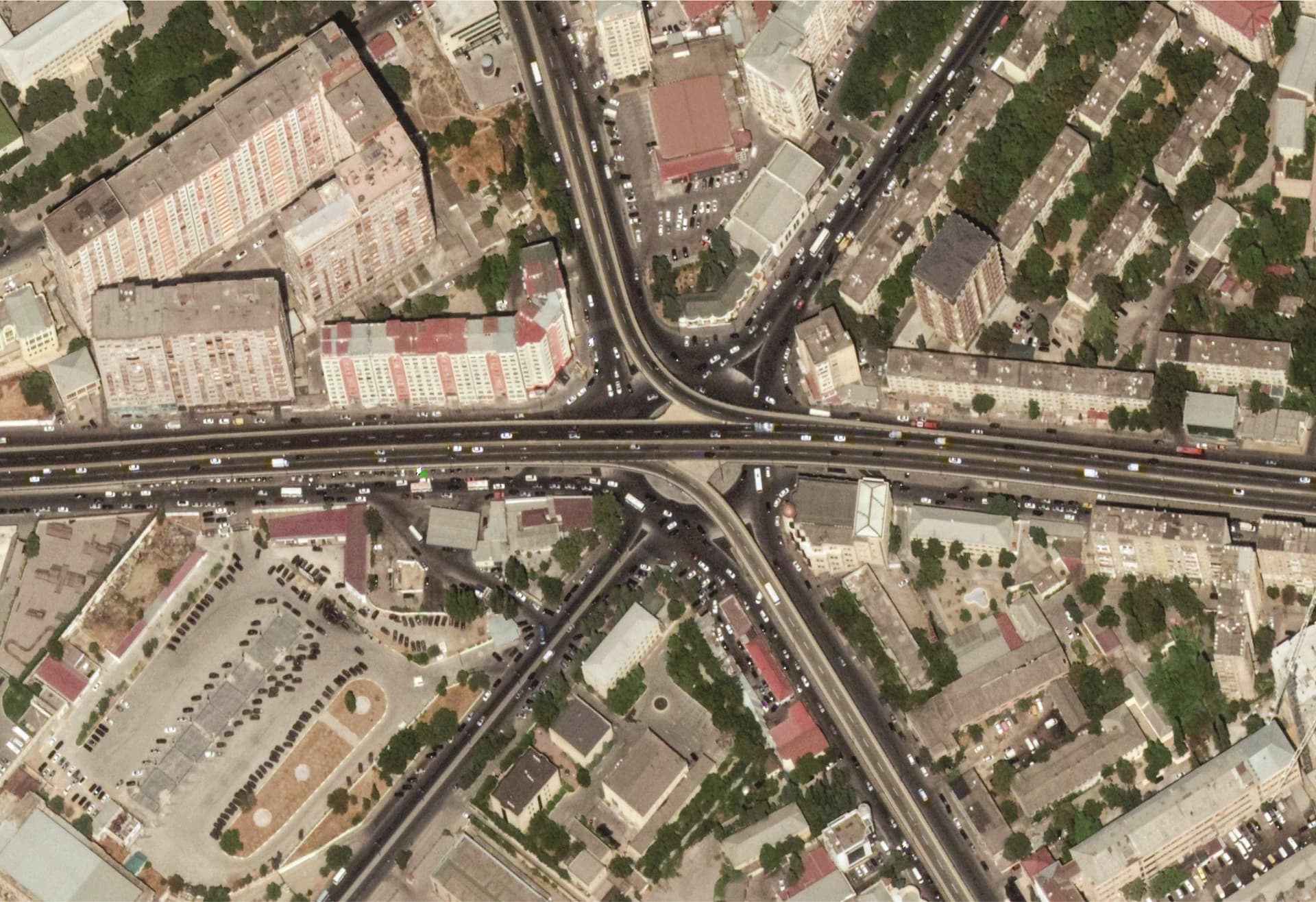 Engineering of the different level road junction at the intersection of Javadkhan and Ali Mustafayev streets