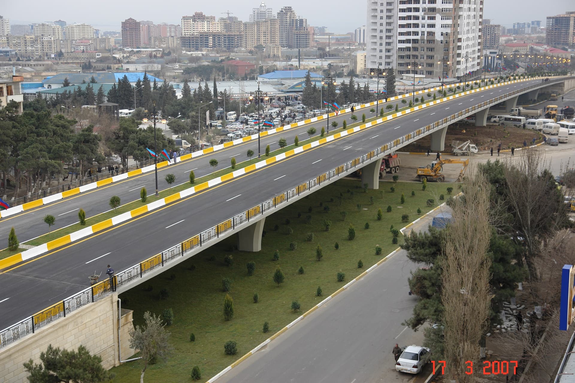 Engineering of the overpass between Tbilisi Avenue and G. Zardabi Street (20th January underground station)